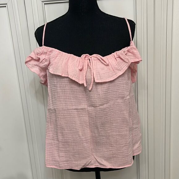 J. Crew Tops - J. CREW Cotton Camisole Tank Top Pink size XL